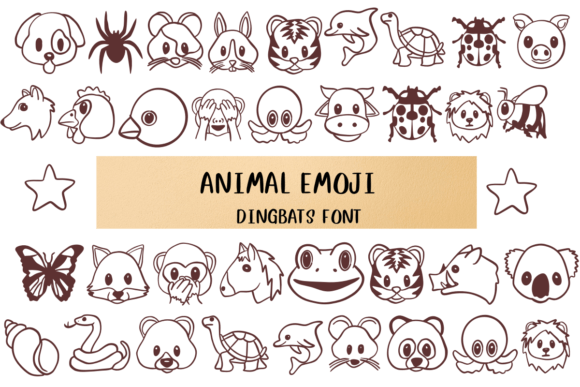 Animal Emoji Font for Web Design Projects