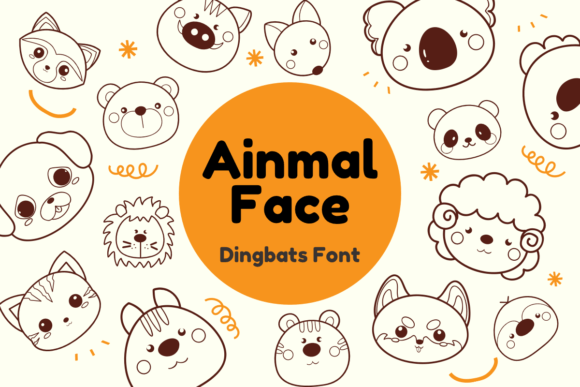 Animal Face Font for Playful Branding Projects