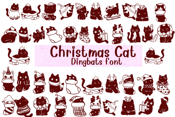 Christmas Cats Font Review: A Playful Dingbat for Holiday Branding