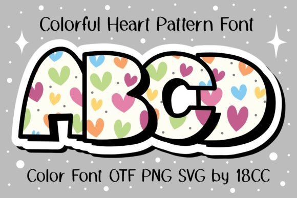 Colorful Heart Font for Digital Creativity