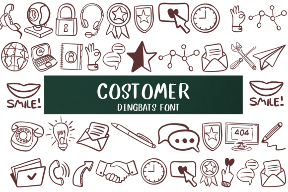 Costomer: A Playful Dingbat Font for Handmade Projects
