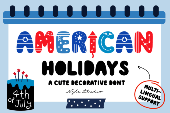 Designing with American Holidays Font