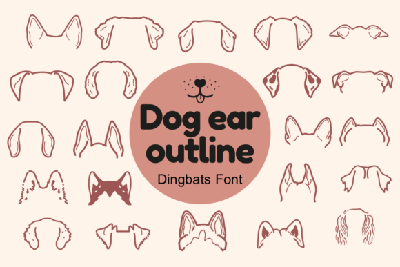 Dog Ear Outline: A Playful Font for Branding That Stands Out