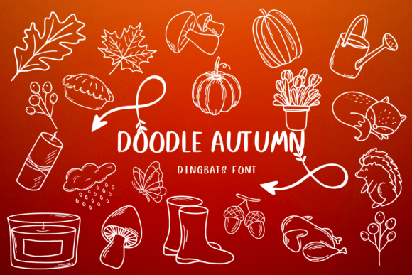Doodle Autumn Font for Branding with a Warm Touch