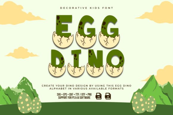 Egg Dino Font for Creative Branding