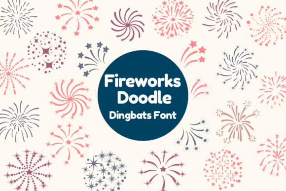 Fireworks Doodle: A Playful Font for Festive Branding