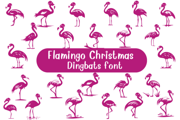 Flamingo Christmas Font for Festive Branding