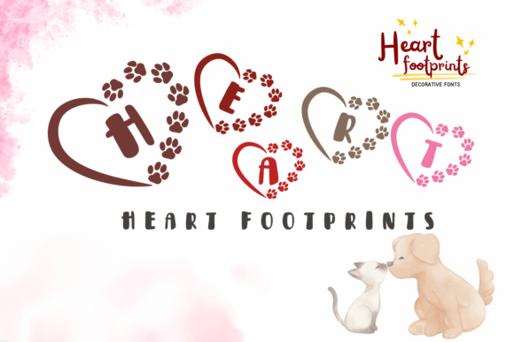 Heart Footprints: A Playful Display Font for Web Design