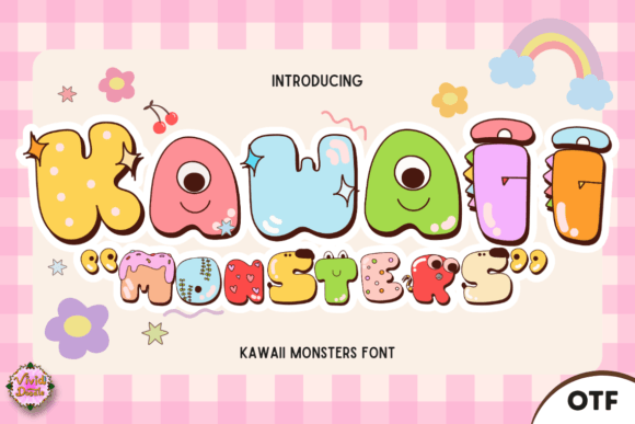 Kawaii Monsters Font for Web Design
