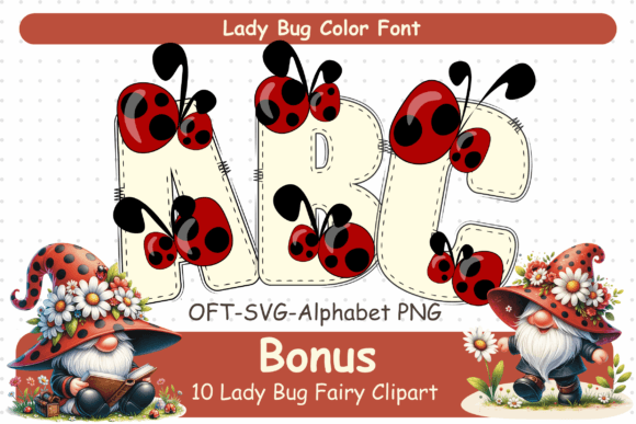 Lady Bugs Font for Handmade Creations