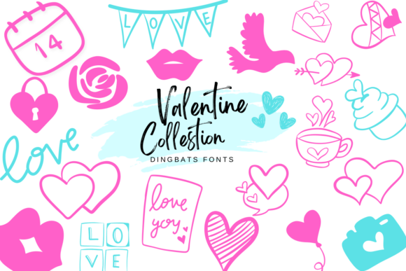 Valentine Collection Font for Editorial Design